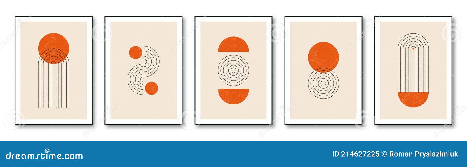 set of minimalist geometric posters in 20s style . contemporary posters template with primitive s s. 